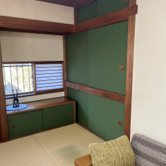 和紙の襖貼り替え。